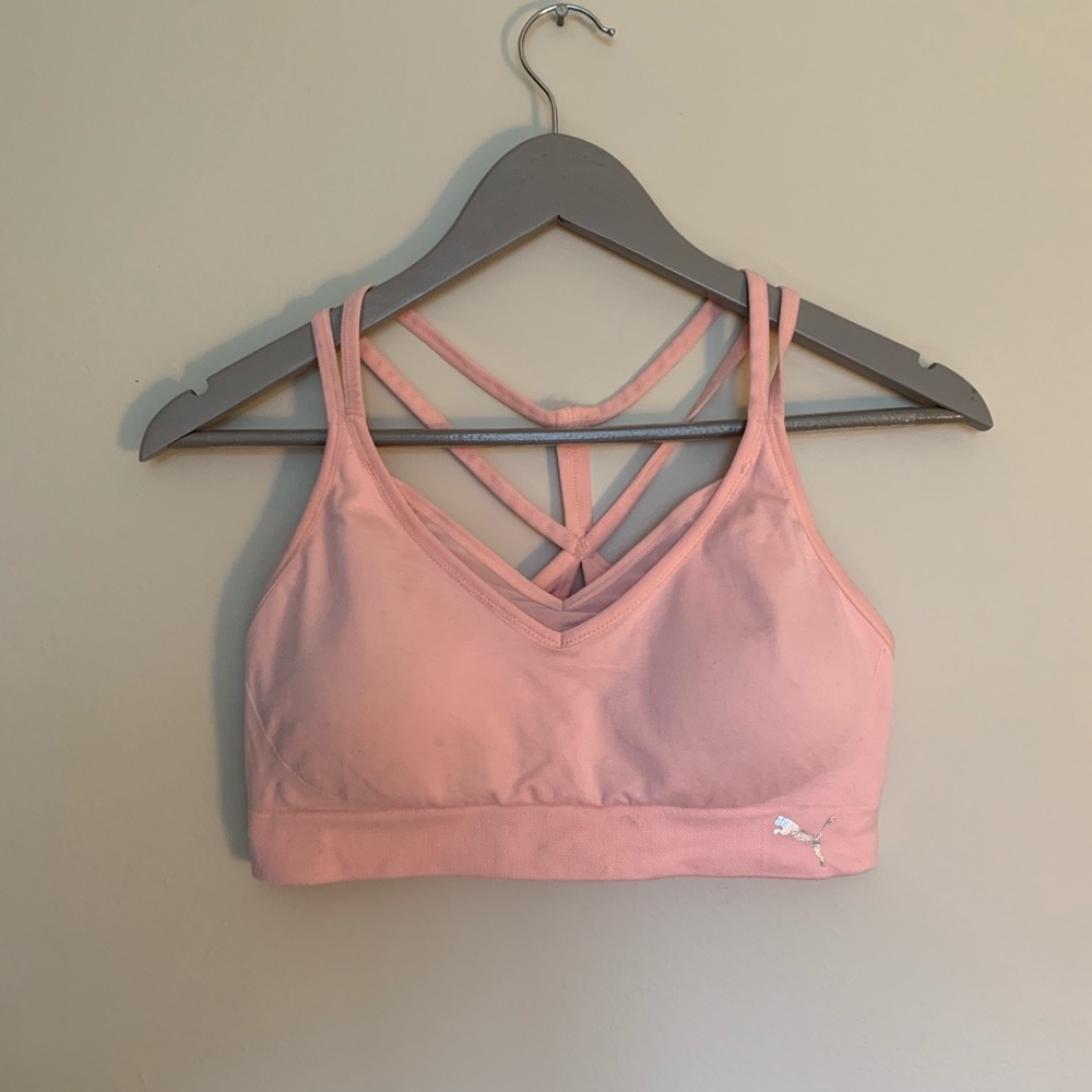 Puma pink sports bra